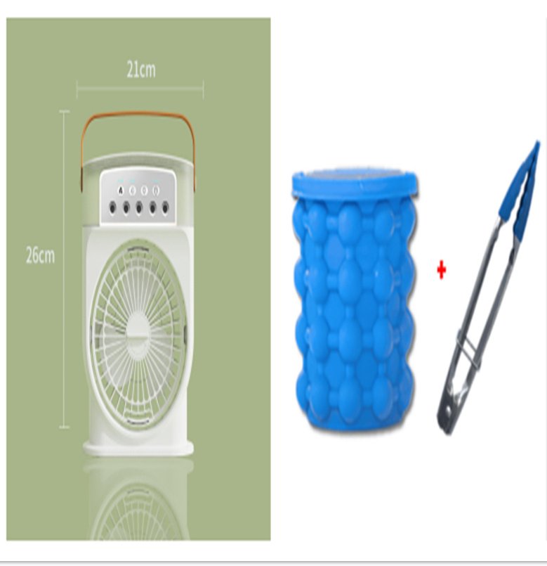 37e90bcd-0089-46f7-a17e-7bc617415bb2.jpg Portable USB Air Conditioner Cooling Fan With 5 Sprays 7 Color Light 600ML Water Tank Spray Mist Air Cooler Humidifiers - Image 3