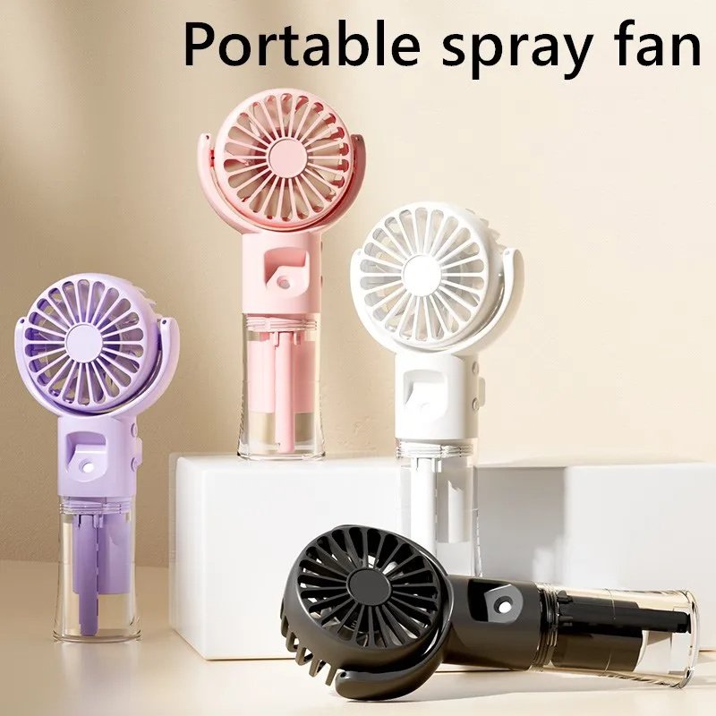 7f58354b-10df-4173-84bb-b4da62fe0d84.jpg Portable Handheld Spray Fan 4-Speed Water Spray Mist Fan Summer Cooling Artifact USB Charging Summer Supplies Outdoor Mini Fan - Image 6
