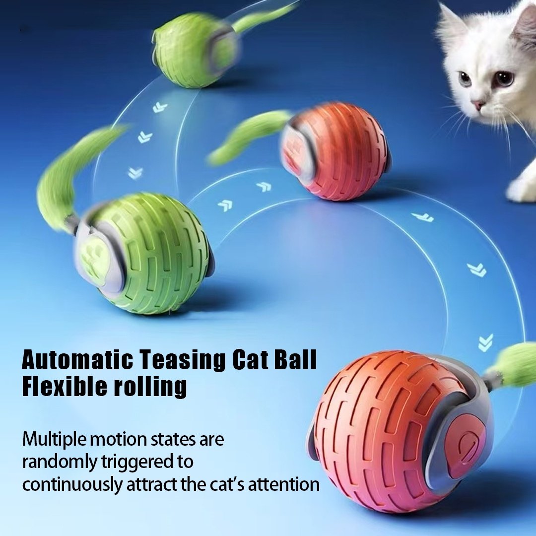 9f4004d0-0974-4aca-b8ef-702a15eef780.jpg New Interactive Cat Toys Ball Auto Electric Rolling Ball Toys For Cat Kitty Pets Smart Automatic Teaser USB Rechargeable Cat Toy Pet Products - Image 9