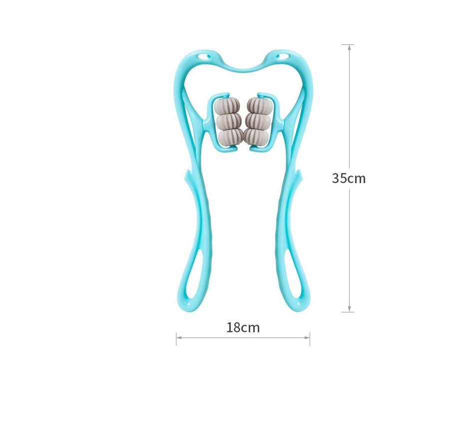 ab211fe7-fa1a-4e74-add9-e550de575700.jpg Multifunctional Manual Six-wheel Neck Massager Massage Relieve Roller Massage Tool - Image 3