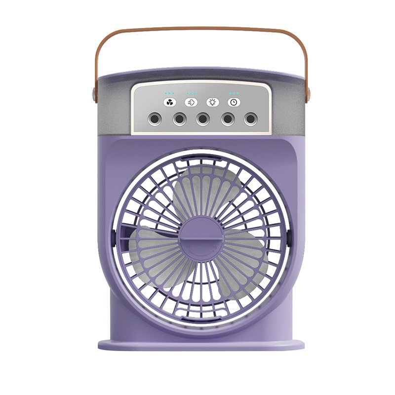 c39e3c9e-865d-4529-8f31-a00c90a28e81.jpg Portable USB Air Conditioner Cooling Fan With 5 Sprays 7 Color Light 600ML Water Tank Spray Mist Air Cooler Humidifiers - Image 4