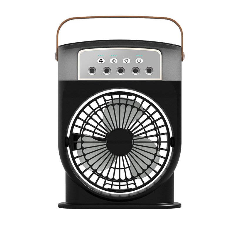 f8de96e5-cf15-457b-9d63-cfa96ba0aebd.jpg Portable USB Air Conditioner Cooling Fan With 5 Sprays 7 Color Light 600ML Water Tank Spray Mist Air Cooler Humidifiers - Image 2